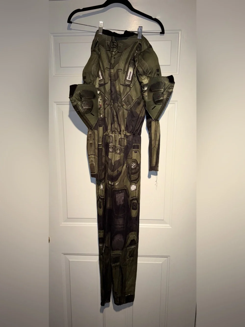 Master Chief Kids Costume - Green Kids' Armor Jumpsuit with mask boy size 10/12